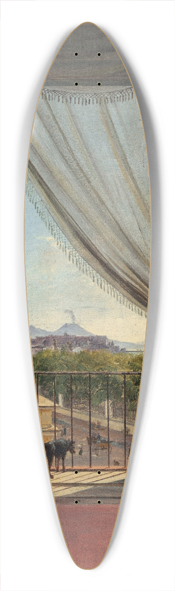 Franz Ludwig Catel - A View of Naples through a Window 39.3 inch art pintail longboard deck