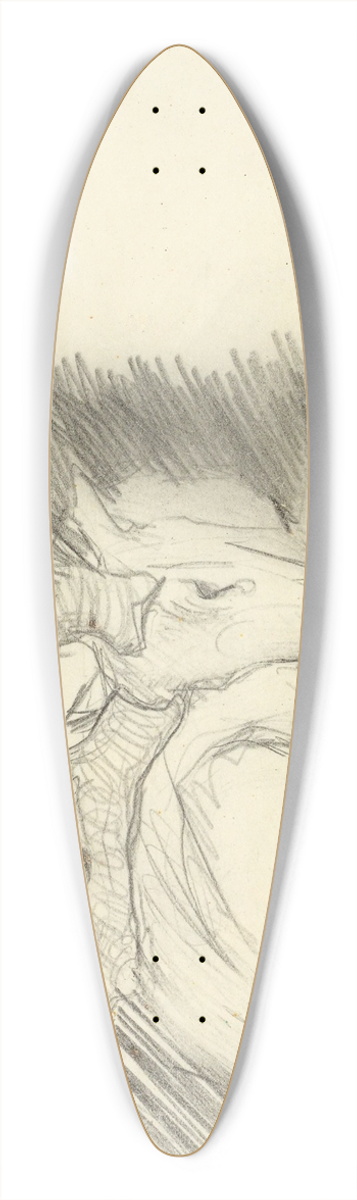 Franz Marc - Davidshirsch (Liegender Hirsch) 39.3 inch art pintail longboard deck