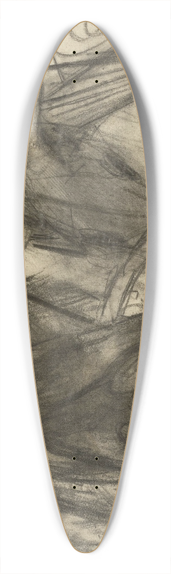 Franz Marc - Elch in phantastischer Umgebung (Hirsch in Landschaft) 39.3 inch art pintail longboard deck