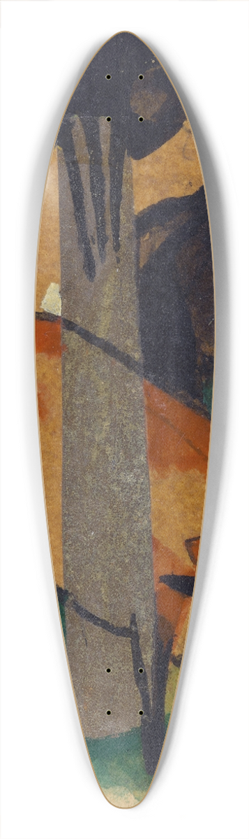 Franz Marc - Red horse and yellow cattle (black-brown horse and yellow cattle) 39.3 inch art pintail longboard deck