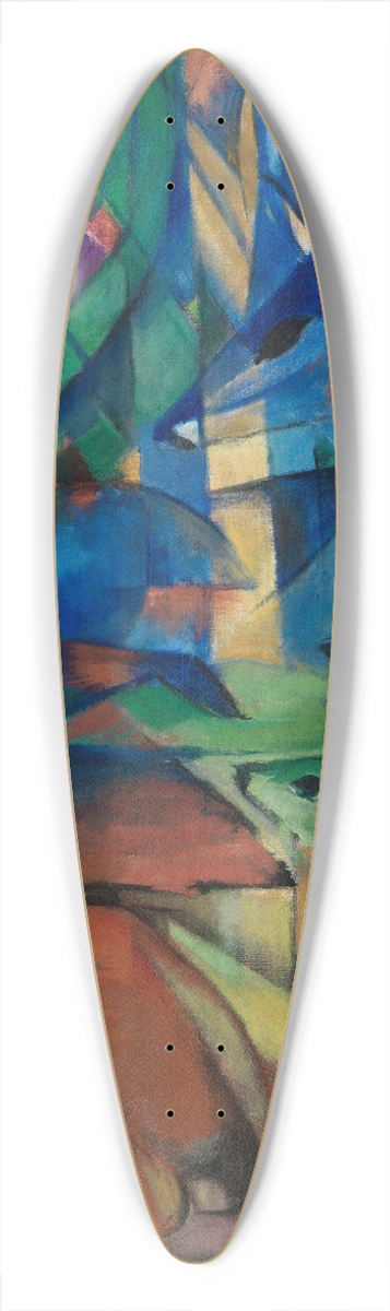 Franz Marc - Rehe im Walde II 39.3 inch art pintail longboard deck