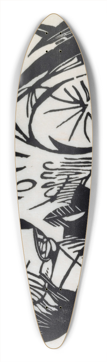 Franz Marc - Tiger 39.3 inch art pintail longboard deck