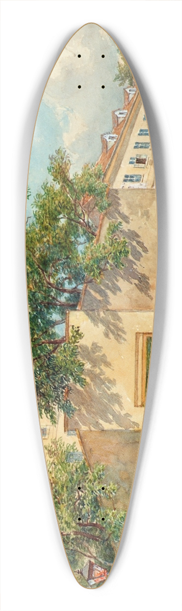 Franz Reinhold - Das Polizei-Gefangenenhaus in der Theobaldgasse in Wien 39.3 inch art pintail longboard deck