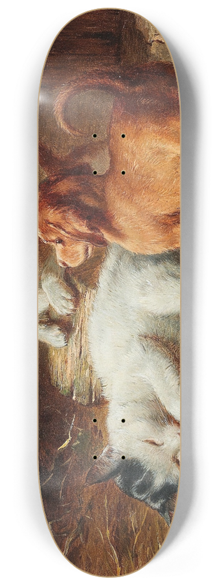 Carl Reichert - The Puppies Are Awake 8.25 inch art skate deck