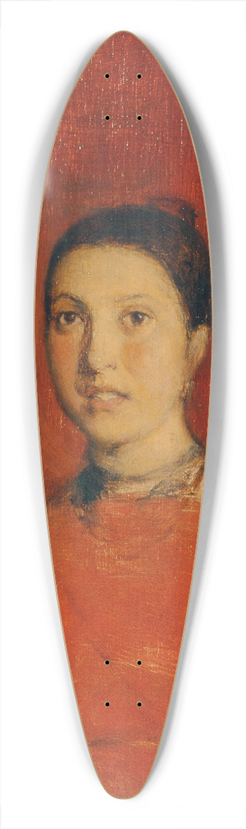 Franz Rumpler - Mdchen in rotem Kleid 39.3 inch art pintail longboard deck