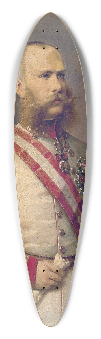 Franz Russ the younger - Franz Joseph I 39.3 inch art pintail longboard deck
