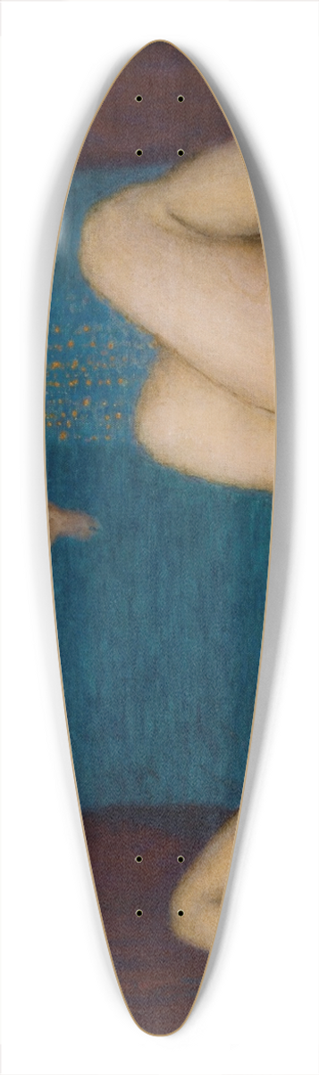 Franz von Stuck - Danae and the Golden Shower 39.3 inch art pintail longboard deck