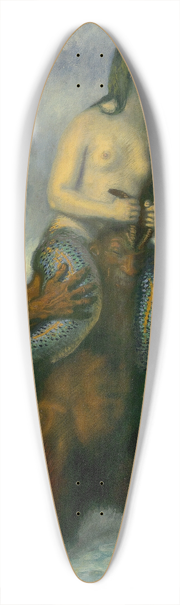Franz von Stuck - Faun und Nixe 39.3 inch art pintail longboard deck