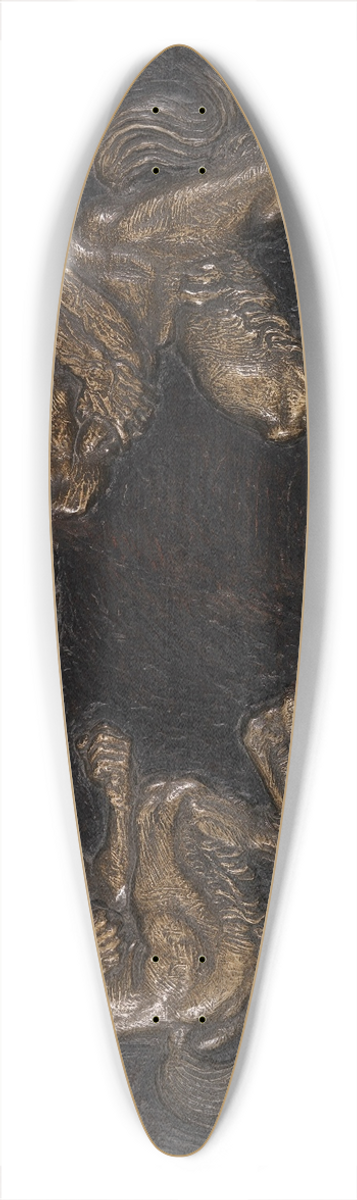 Franz von Stuck - Kmpfende Faune 39.3 inch art pintail longboard deck
