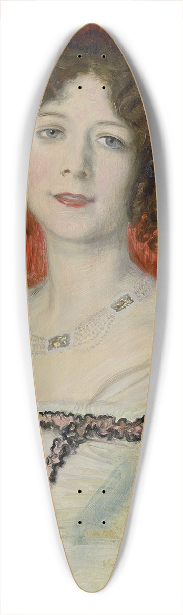 Franz von Stuck - Olga Lindpaintner 39.3 inch art pintail longboard deck