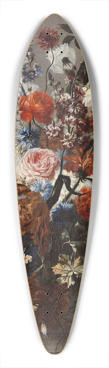 Franz Werner von Tamm - A still life of roses, tulips and other flowers in a vase 39.3 inch art pintail longboard deck
