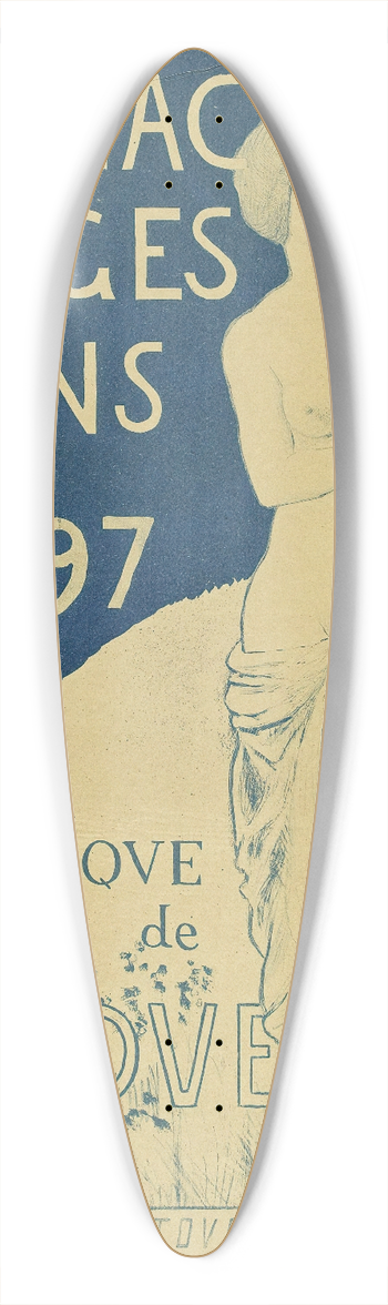 Frdric Auguste Cazals - Almanach Georges Bans 39.3 inch art pintail longboard deck