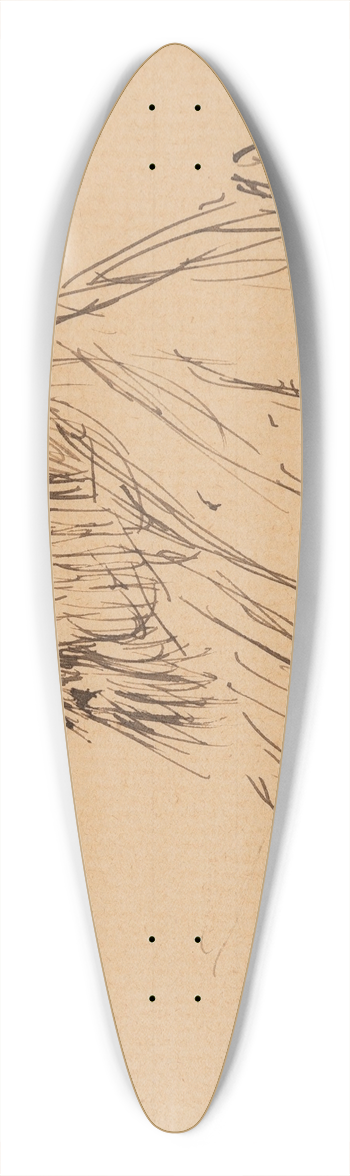 Frdric Auguste Cazals - Paul Verlaine 39.3 inch art pintail longboard deck