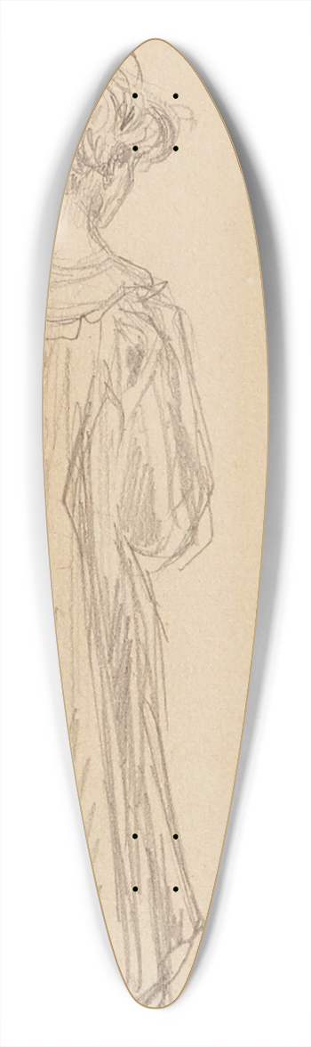 Frdric Houbron - Femme en peignoir, vue de dos 39.3 inch art pintail longboard deck