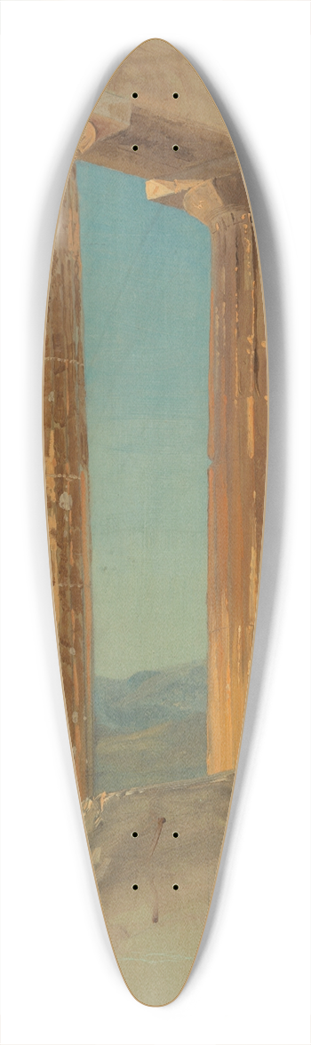 Frederic Edwin Church - Columns of the Parthenon, Athens 39.3 inch art pintail longboard deck
