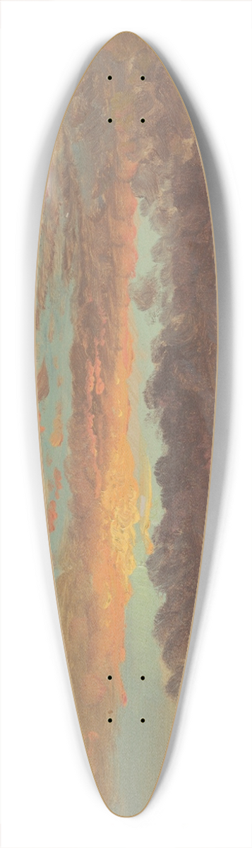 Frederic Edwin Church - Looking Across the Hudson Valley, New York 39.3 inch art pintail longboard deck