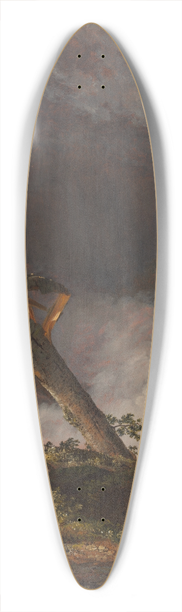 Frederic Edwin Church - Storm in the Mountains 39.3 inch art pintail longboard deck