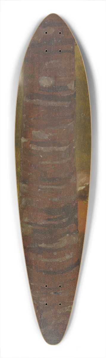 Frederic Edwin Church - Tree trunk 39.3 inch art pintail longboard deck