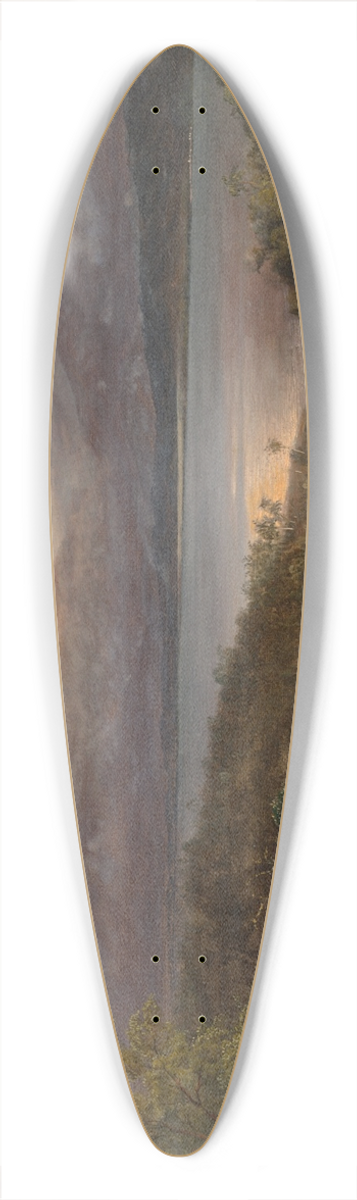 Frederic Edwin Church - View ofCotopaxi 39.3 inch art pintail longboard deck