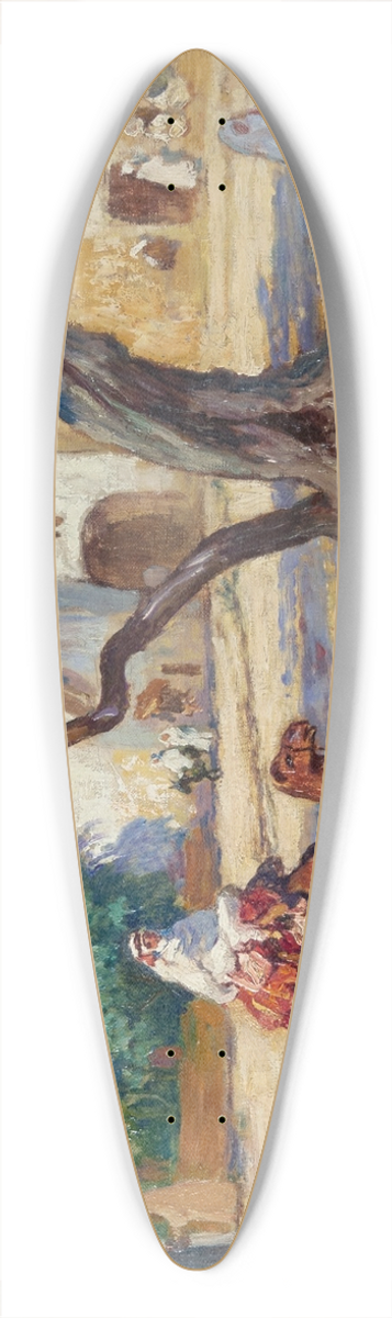 Frederick Arthur Bridgman - A view of an Algerian village 39.3 inch art pintail longboard deck