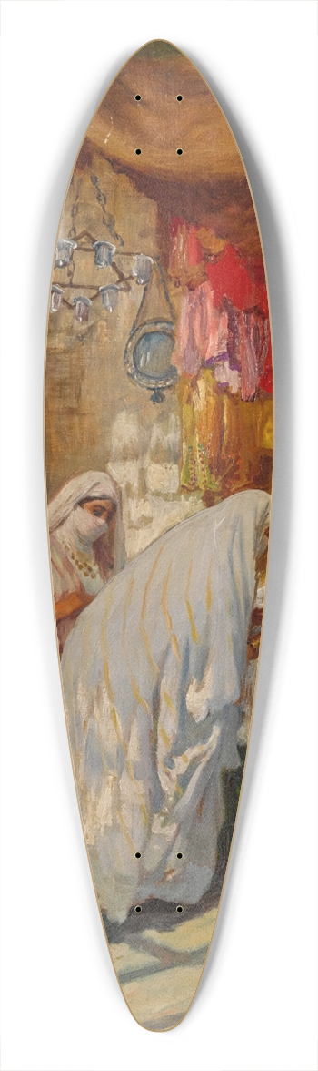 Frederick Arthur Bridgman - The Bazaar 39.3 inch art pintail longboard deck