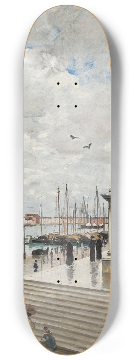 Carl Sknberg - The Grand Canal, Venice 8.25 inch art skate deck