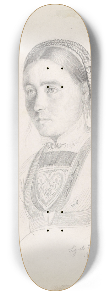 Adolph Tidemand - Sigrid Eriksdatter Vassenden 8.25 inch art skate deck