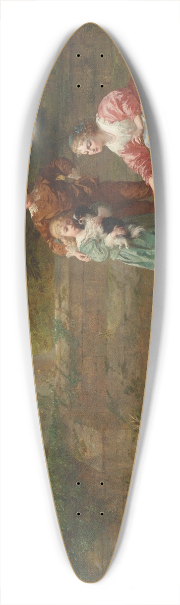 Frederick Goodall - Feeding the swans 39.3 inch art pintail longboard deck