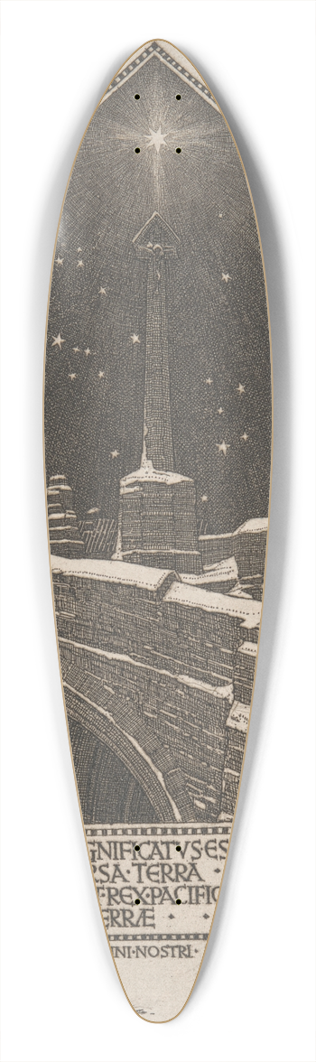 Frederick Landseer Maur Griggs - Epiphany 39.3 inch art pintail longboard deck