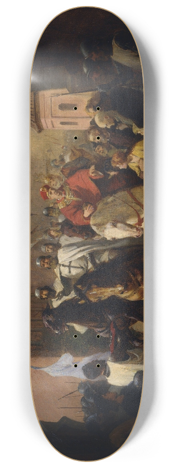 Carl Steffeck - Entering of the knights in the Marienburg (study) 8.25 inch art skate deck