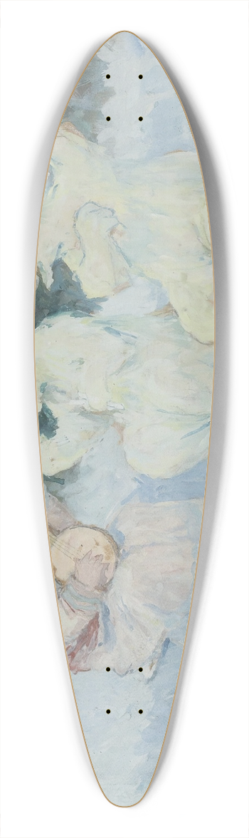 Frederick Stuart Church - A Jolly Time 39.3 inch art pintail longboard deck