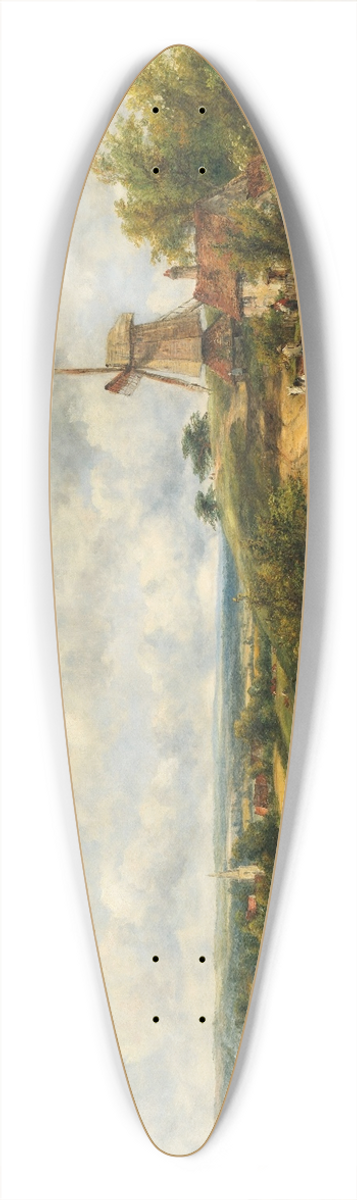Frederick Waters Watts - View of Hampstead Heath 39.3 inch art pintail longboard deck