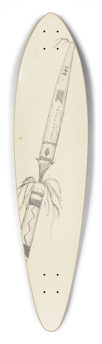 Frederic Remington - Pipe, illustration from The Song of Hiawatha 39.3 inch art pintail longboard deck