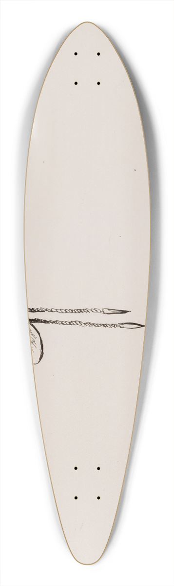 Frederic Remington - Ute Earring 39.3 inch art pintail longboard deck