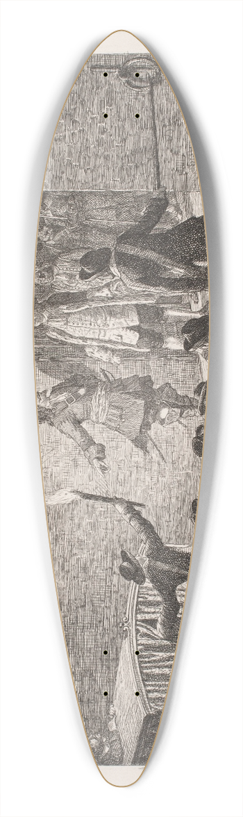 Frederik Christian Lund - Griffenfelds fngsling 39.3 inch art pintail longboard deck