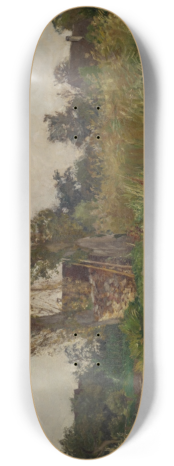 Carl Theodor Meyer-Basel - Banks of the Island of Reichenau 8.25 inch art skate deck