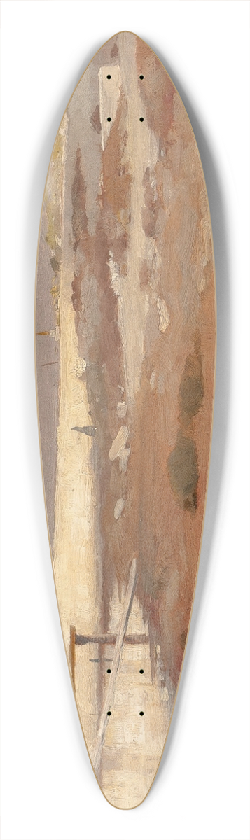 French School - On the Shore 39.3 inch art pintail longboard deck