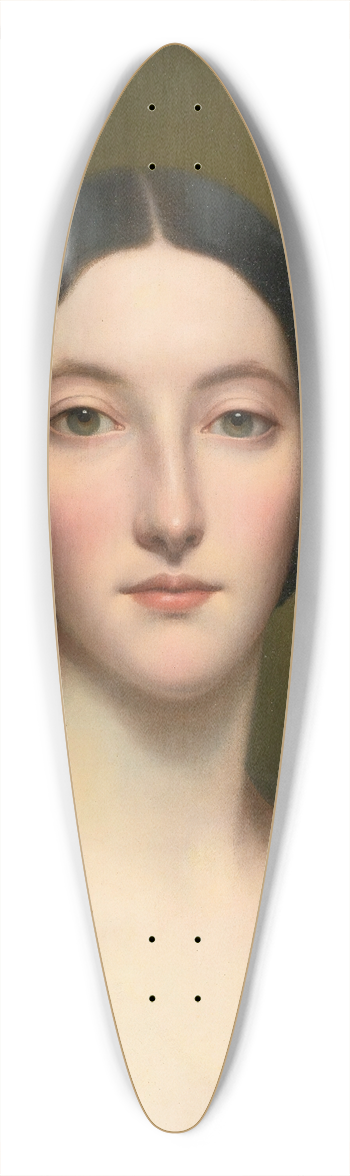 French School - Portrait Of A Lady 39.3 inch art pintail longboard deck