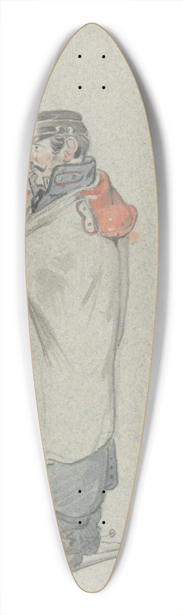 Friedrich Carl von Scheidlin - Soldier in a Cape 39.3 inch art pintail longboard deck