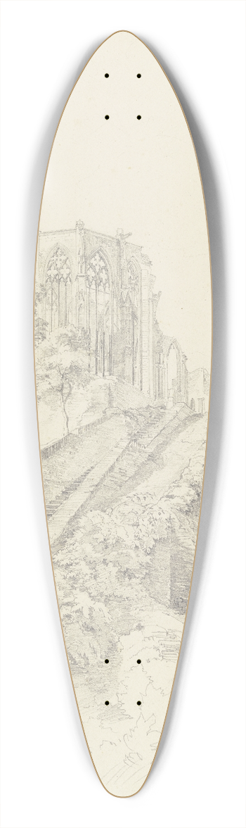 Friedrich Eisenlohr  - Die Wernerkapelle in Bacharach 39.3 inch art pintail longboard deck