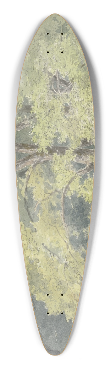 Friedrich Ernst Morgenstern - In the forest near Falkenstein 39.3 inch art pintail longboard deck