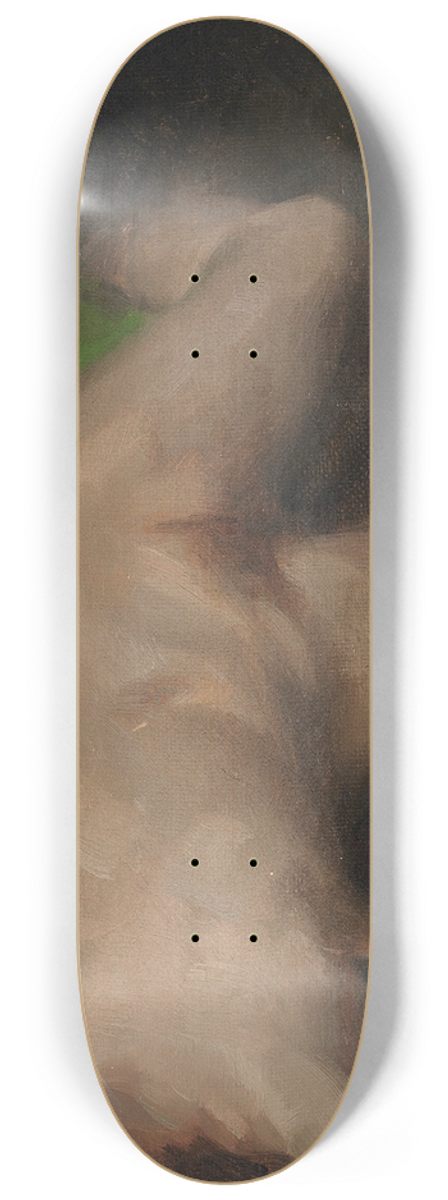 Carl Von Marr - Liegender weiblicher Akt mit grnem Tuch 8.25 inch art skate deck