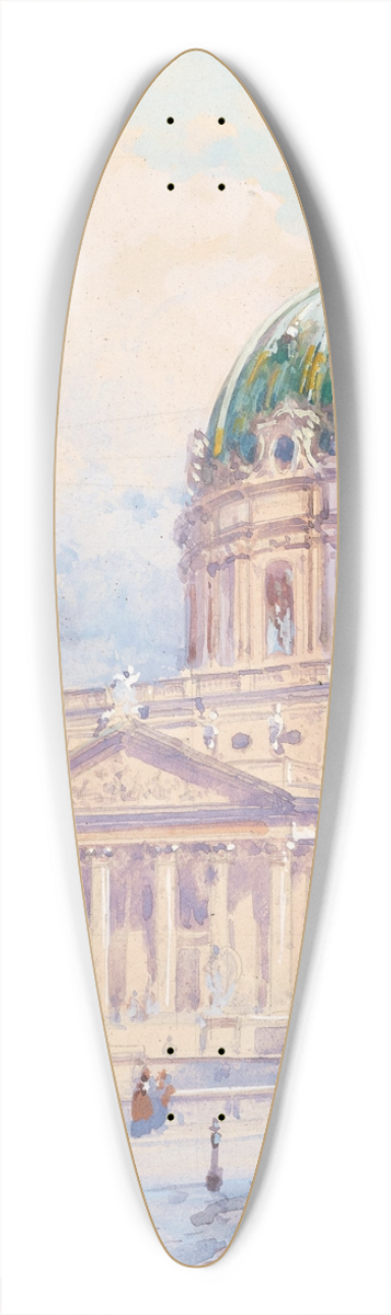Friedrich Frank - Saint Charless church in Vienna 39.3 inch art pintail longboard deck