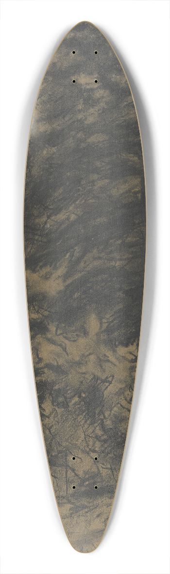 Friedrich Mook - Fir trees 39.3 inch art pintail longboard deck