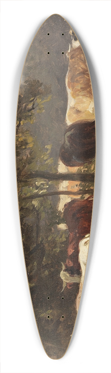 Friedrich Voltz - Khe an einem See 39.3 inch art pintail longboard deck