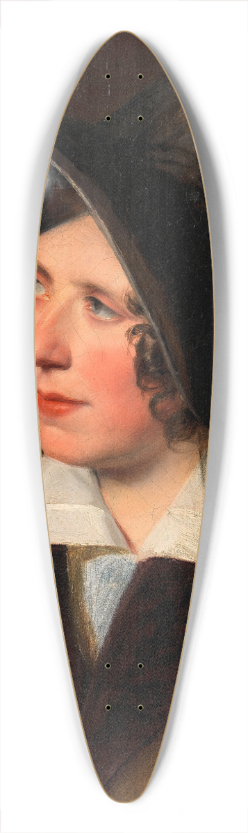 Friedrich von Amerling - Antonie Amerling mit schwarzem Schleierhut (1. Gattin des Knstlers) 39.3 inch art pintail longboard deck