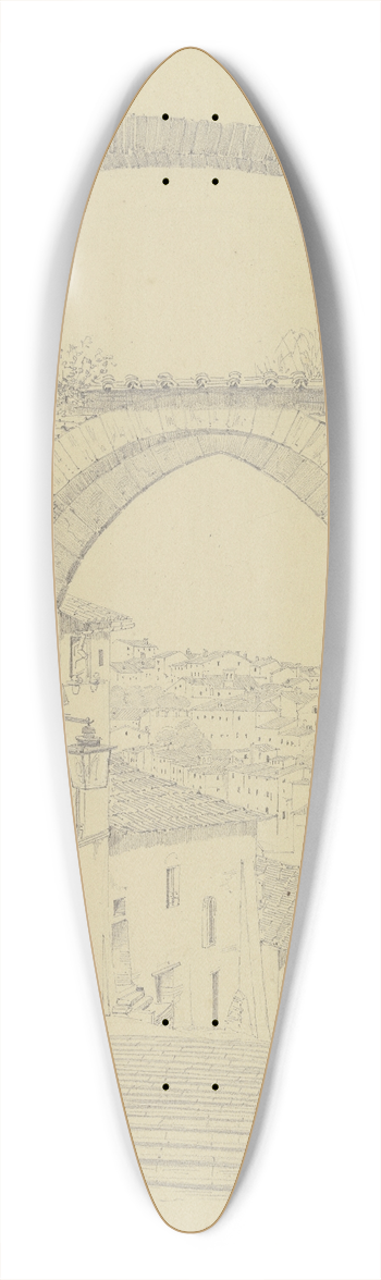Friedrich Wilhelm Ludwig - Die Via Appia in Perugia 39.3 inch art pintail longboard deck