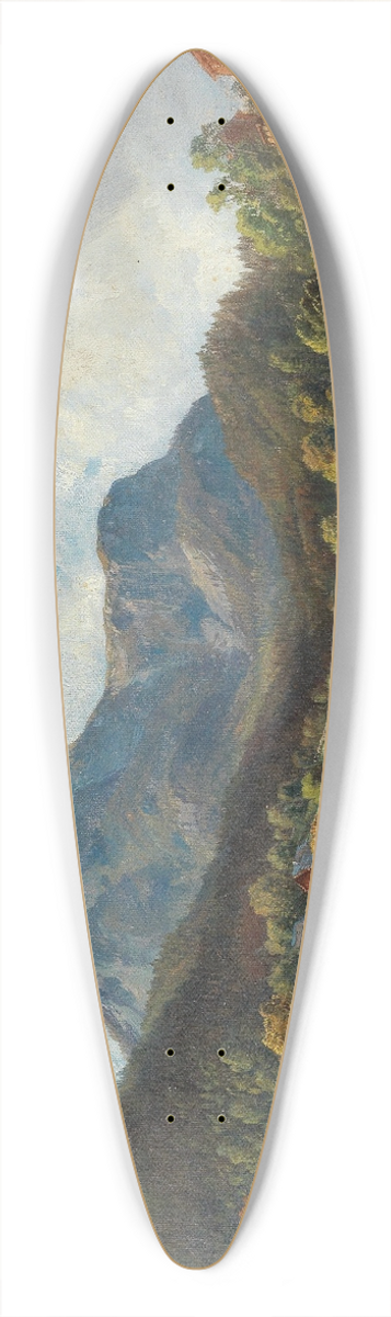 Friedrich Zeller - Blick auf den Sandling von Altaussee aus 39.3 inch art pintail longboard deck