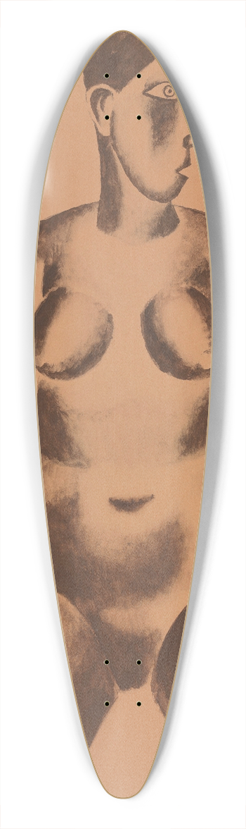 Frits van den Berghe - Nude 39.3 inch art pintail longboard deck