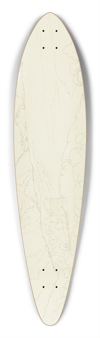 Fritz Bamberger - Gegend beim Kloster Santa Scolastica bei Subiaco 39.3 inch art pintail longboard deck